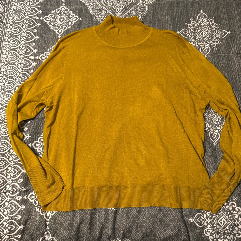 Mustard Yellow Turtleneck Sweater